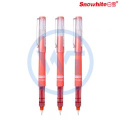 白雪(snowhite) x88 可换笔芯直液笔速干走珠 0.5mm 针管型 红色 12支/盒
