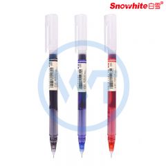 白雪(snowhite) T16 彩色速干直液式走珠笔 0.5mm 针管型 黑色 12支/盒