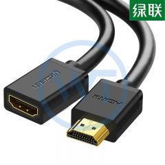 绿联 HD107 2.0版HDMI公对母电脑连接线2米 黑色（10142）