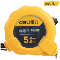 得力 DL9005B 5米钢卷尺 5m*19mm