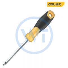 得力 DL626001 两用刀头螺丝批 6/PH2*100mm