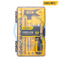 得力 DL1129 家用工具套筒 29件套