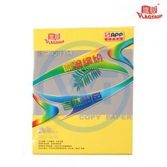 旗舰 A4彩色复印打印纸/手工折纸80g 100张/包 柠檬色