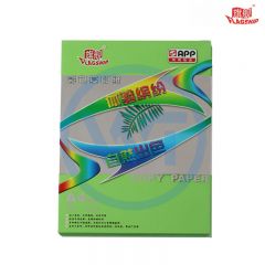 旗舰 A4彩色复印打印纸/手工折纸80g 100张/包 翠绿色