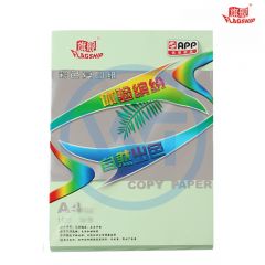 旗舰 A4彩色复印打印纸/手工折纸80g 100张/包 淡绿色