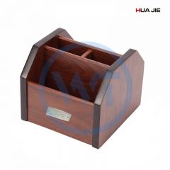 华杰 H6009 木质旋转半圆笔筒