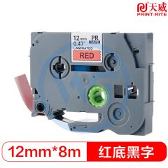 天威 12mm*8m 红底黑字标签色带 适用兄弟标签机 Tze-431