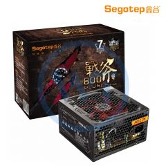 鑫谷 战斧600 PLUS 背线版 额定500W 台式电脑电源 支持中塔机箱背线
