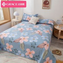 洁丽雅 全棉床单 床罩200*230cm 花的海洋