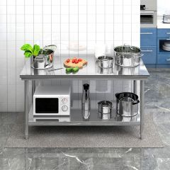 奈高不锈钢工作台 酒店厨房置物架工作台 1200*600*750