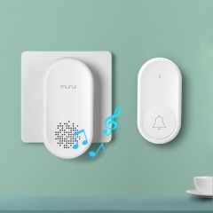 牧锐门铃无线家用智能电子远距离入户门一拖一拖二遥控叮咚门玲新款 白色/小区商品房用 1响铃+1按钮