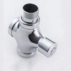 弘工 手按式冲水阀自闭式公共卫生间小便池蹲便器大便冲洗阀厕所0阀门 合金中体1寸