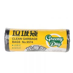 得力（deli）9574 点断式垃圾袋 办公加厚塑料垃圾袋 八角底 50*60cm 30个/卷