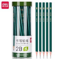 得力（deli）33413-2B 2B铅笔 50支