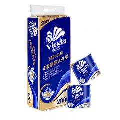 维达（Vinda） V4073 卫生纸 蓝色经典4层空芯2000g 10卷/提