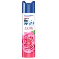 爱家 空气清新剂喷雾300ml 玫瑰味