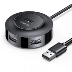 绿联 CR106 4口分线器USB2.0 黑色 1.5米 20295
