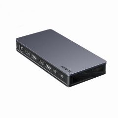 绿联 CM615 90912 9合1扩展坞 USB转2*USB2.0+USB3.1+2*HDMI+2*DP+RJ45+PD