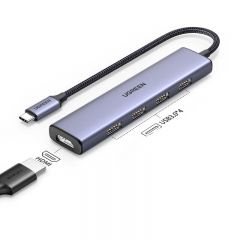 绿联 CM478 90370 五合一多功能拓展坞 Type-C转HDMI+4口USB3.0