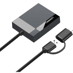 绿联 40755 CR125 多功能读卡器 USB3.0-A+C转SD/TF/CF/MS/MMC
