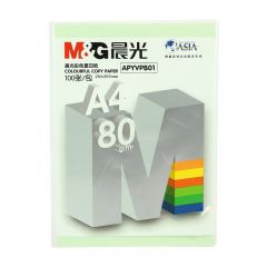 晨光 彩色 A4复印纸 淡绿80g 100张/包 APYVPB0174