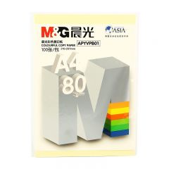 晨光 彩色 A4复印纸 淡黄色80g 100张/包 APYVPB0151