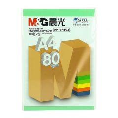 晨光 A4复印 纸彩色 草绿色80g 100张/包 APYVPB0276