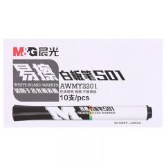 晨光 黑色 白板笔 易擦S01单头记号笔AWMY2201