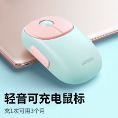 绿联 15722 MU102 无线蓝牙双模鼠标 粉色