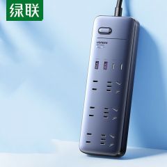 绿联 CD287 15969 插排插座拖接线板 全长2米 6位