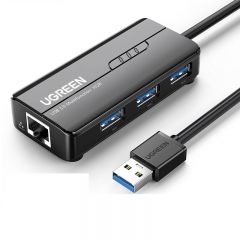 绿联 20265 USB3.0千兆网卡+ 3口USB 3.0 HUB集线器