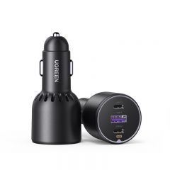 绿联 20467 CD239 车载充电器 汽车点烟器 69W 黑色