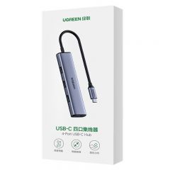 绿联 20841 CM473 Type-C扩展坞 usb分线器 4合1