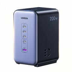绿联 25767 S780 氮化镓充电器 智充魔盒 200W 双C线 1.5米
