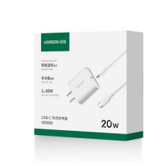 绿联 25935 CD137 充电器套装 PD20W单C氮化镓快速充电器