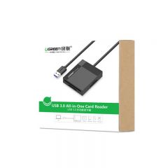 绿联 30231 CR125 USB3.0 四合一多功能读卡器 SD/TF/CF/MS 1米