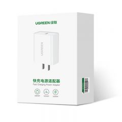 绿联 CD127 30300 单口Type-C充电器 直插款 PD30W