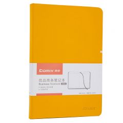 齐心 C5902 皮面笔记本 A5 黄色