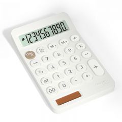 得力 TE122 便携型计算器 白色