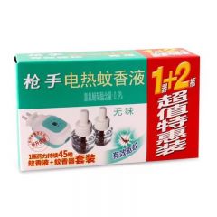 枪手 电热蚊香液 无香配方 45毫升 1器+2瓶液装