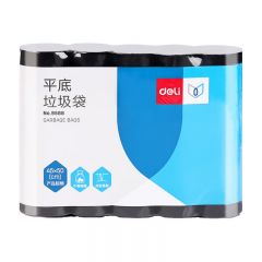 得力 9588 平底垃圾袋 点断式垃圾袋 5卷/包 450*500*0.007mm 黑色