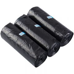 得力 9587 平底垃圾袋 点断式垃圾袋 3卷/包 450*500*0.007mm  黑色