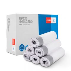 得力 LQ190 抽取式免撕垃圾袋 450*50cm 白色 6卷/盒