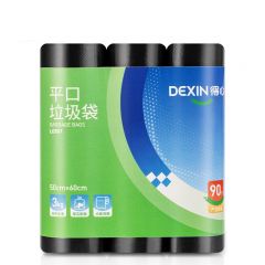 得力得心 LQ501 平口垃圾袋 50*60cm黑色 3卷/包