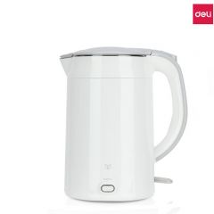得力 85613 保温电热水壶 不锈钢烧水壶 1.7L 白色