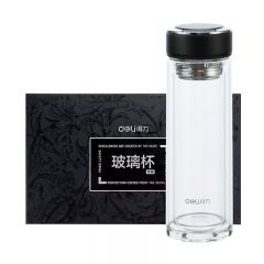 得力 8978 玻璃杯 320ml 黑色