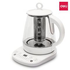 得力 85614 养生壶 烧水壶 1.5L 白色