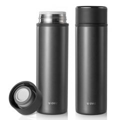 得力 LL601-BGY 商务保温杯 500ml 灰色