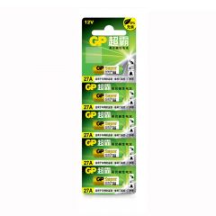 超霸 27A12V 高伏碱性电池 5粒/卡 1卡