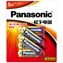 松下 5号碱性 干电池 6节/卡 1卡装